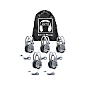HamiltonBuhl™ SC7V Deluxe Sack-O-Phone Headphones, Silver, Pack Of 6 Headphones 1 thumbnail image