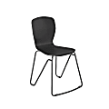 Vari Wood Chair, 15" Seat Width, Dark Gray Seat/Dark Gray Frame, Quantity: 1