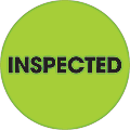 Tape Logic® Preprinted Special Handling Labels, DL1262, Inspected, Round, 2", Fluorescent Green, Roll Of 500 1 thumbnail image