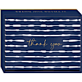 Lady Jayne Thank You Boxed Cards, 3-1/2" x 5", Navy White Stripe, Pack Of 12 Cards 1 thumbnail image
