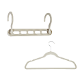 Honey Can Do Collapsible And Velvet Hangers, White, Pack Of 55 Hangers