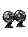 Black+Decker 4" Convertible Cooling Clip Fans, 6-5/16”H x 5-1/8”W x 3-15/16”D, Black, Set Of 2 Fans 1 thumbnail image