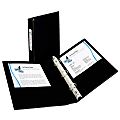 Avery® Durable 3-Ring Binder, 1" Round Rings, Half Letter (5-1/2" x 8-1/2"), 45% Recycled, Black 1 thumbnail image
