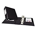 Avery® Durable 3-Ring Binder, 2" Round Rings, Half Letter (5-1/2" x 8-1/2"), 45% Recycled, Black 1 thumbnail image