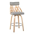 Lumisource York Counter Stool, Gray/Natural