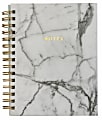 Eccolo Wiro Spiral Journal, 6” x 8”, 100 Pages, Marble/Gold/Ivory 1 thumbnail image