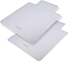 Mind Reader Office Chair Mat for Carpet PVC, 0.125” H x 35-1/2" W x 47-1/2” D, Clear, Set Of 2 Mats