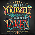 2025 Willow Creek Press Inspirational Monthly Wall Calendar, 12" x 12", Be Yourself Chalk Art, January To December, 48146 1 thumbnail image