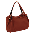 Parinda® Arianna Pebble-Grain Handbag, 17 1/2"H x 5 1/4"W x 10 1/2"D, Brown