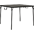 Cosco XL Fold-in-Half Card Table - Four Leg Base - 4 Legs - 200 lb Capacity x 38.50" Table Top Width x 38.50" Table Top Depth - 29.50" Height - Black - 1 Each