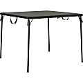 Cosco XL Fold-in-Half Card Table - Four Leg Base - 4 Legs - 200 lb Capacity - 38.50" Table Topx 38.50" Table Top Depth - 29.50" - Black - 1 Each 1 thumbnail image