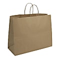 Dubl Life Maxpack MDSE Shopping Bags With Handles, 65 Lb, 16" x 12", Brown, Case Of 250