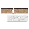 Advantus Cork Map Rails, 1" x 96", Satin