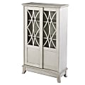 SEI Furniture Brindleford 28"W Sliding-Door Cabinet, Distressed White 1 thumbnail image