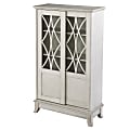 SEI Furniture Brindleford 28"W Sliding-Door Cabinet, Distressed White