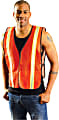 Non-ANSI Economy Mesh Vests with Silver Reflective Tape, Regular, Hi-Viz Yellow