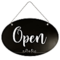 COSCO® "Open/Closed" Reversible Sign, 12" x 8", Black/White 1 thumbnail image