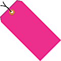 Office Depot® Brand Fluorescent Prestrung Shipping Tags, #3, 3 3/4" x 1 7/8", Pink, Box Of 1,000 1 thumbnail image