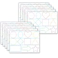 Ashley Productions Smart Poly PosterMat Pals Space Savers, 13" x 9-1/2", Shapes Tracing, Pack Of 10 Pieces 1 thumbnail image