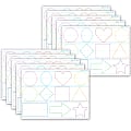 Ashley Productions Smart Poly PosterMat Pals Space Savers, 13" x 9-1/2", Shapes Tracing, Pack Of 10 Pieces