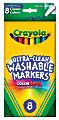 Crayola® Ultra-Clean Washable Color Markers, Thin Line, Assorted Classic Colors, Box Of 8