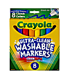 Crayola® Ultra-Clean Washable Color Markers, Broad Tip, Assorted Classic Colors, Box Of 8