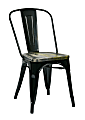Office Star™ Bristow Armless Chairs with Wood Seats, Ash Crazy Horse/Black, Set Of 2 Chairs 1 thumbnail image