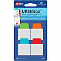 Avery® UltraTabs Repositionable Mini Tabs - Write-on Tab(s) - 1.50" Tab Height x 1" Tab Width - Assorted Tab(s) - 80 / Pack