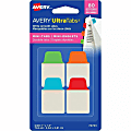 Avery® UltraTabs Repositionable Mini Tabs - Write-on Tab(s) - 1.50" Tab Height x 1" Tab Width - Assorted Tab(s) - 80 / Pack 1 thumbnail image