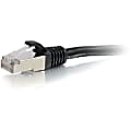 C2G-30ft Cat6 Snagless Shielded (STP) Network Patch Cable - Black - Category 6 for Network Device - RJ-45 Male - RJ-45 Male - Shielded - 30ft - Black