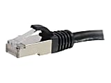 C2G 30ft Cat6 Snagless Shielded (STP) Ethernet Network Patch Cable - Black - Patch cable - RJ-45 (M) to RJ-45 (M) - 30 ft - screened shielded twisted pair (SSTP) - CAT 6 - molded, snagless, stranded - black