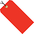Office Depot® Brand Fluorescent Prestrung Shipping Tags, #7, 5 3/4" x 2 7/8", Red, Box Of 1,000 1 thumbnail image