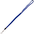 Advantus Metal Clasp Flat Breakaway Lanyard - 36" Length - Blue - Metal - 24 / Box 1 thumbnail image