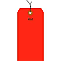 Office Depot® Brand Fluorescent Prewired Shipping Tags, #6, 5 1/4" x 2 5/8", Red, Box Of 1,000