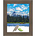 Amanti Art Hardwood Mocha Picture Frame, 14" x 17", Matted For 11" x 14"