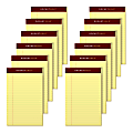 TOPS™ Docket Gold™ Premium Writing Pads, 5" x 8", Legal Ruled, 50 Sheets, Canary, Pack Of 12 Pads