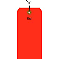 Office Depot® Brand Fluorescent Prewired Shipping Tags, #7, 5 3/4" x 2 7/8", Red, Box Of 1,000
