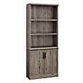 Sauder® Aspen Post 71"H 5-Shelf Bookcase With Doors, Pebble Pine®