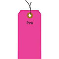 Office Depot® Brand Fluorescent Prewired Shipping Tags, #7, 5 3/4" x 2 7/8", Pink, Box Of 1,000