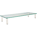 Kantek Glass Monitor Riser, 3 1/4"H x 22"W x 8 1/4"D, White 1 thumbnail image