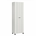 Systembuild Evolution Kendall Fluted 24"W 2-Door Storage Cabinet, White 1 thumbnail image