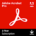 Adobe Acrobat Pro 2025, 1 Yr Subscription, Mac & Windows, Download