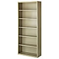 Lorell® Fortress Series Steel Modular Shelving Bookcase, 6-Shelf, 82"H x 34-1/2"W x 13"D, Putty 1 thumbnail image