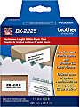 Brother® DK Continous Paper Labels For Brother QL Series Printers, DK-2225, Rectangle, 1.5" x 100', White 1 thumbnail image