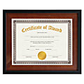 Office Depot® Brand Wood Document Frame, 8 1/2" x 11", Black/Walnut