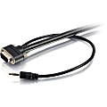 C2G 10ft Select VGA + 3.5mm Stereo Audio A/V Cable M/M - In-Wall CMG-Rated - Mini-phone/VGA for Audio/Video Device, Notebook, Monitor - 10 ft - 1 x HD-15 Male VGA, 1 x Mini-phone Male Stereo Audio 1 thumbnail image
