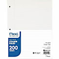 Mead Notebook Filler Paper - Letter - 200 Sheets - Spiral - 0.31" Ruled - Ruled Red Margin - 16 lb Basis Weight - 17208 1 thumbnail image