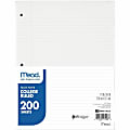 Mead Notebook Filler Paper - Letter - 200 Sheets - Spiral - 0.31" Ruled - Ruled Red Margin - 16 lb Basis Weight - 17208 1 thumbnail image