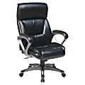Lorell® Executive Eco Leather High-Back Chair, Black