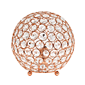 Lalia Home Elipse Glamorous Crystal Orb Table Lamp, 8"H, Rose Gold 1 thumbnail image